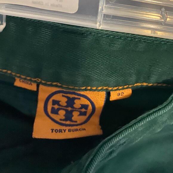 Tory Burch Super Skinny Jeans in Ivy Green w/Gold Hardware - Picture 3 of 3